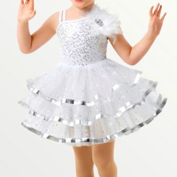 WEISSMAN I will go sailing no more White sequins dress Sc Small - Picture 2 of 4